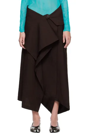 Issey Miyake Burgundy Enclothe Washi & Wool Trousers