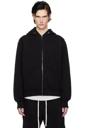 Les Tien Black Heavyweight Zip Hoodie