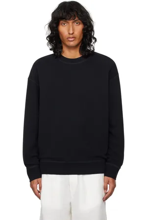 Sunspel Black Oversized Loopback Sweatshirt
