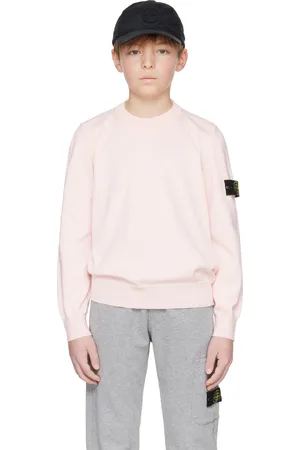 Stone Island Kids Pink Patch Sweater