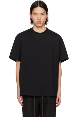 WOOYOUNGMI Black Leather Patch T-Shirt