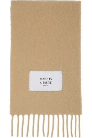 Maison Kitsuné Beige Baby Alpaca Scarf