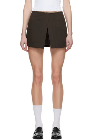 Msgm Brown Layered Skort