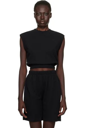 ÉTERNE Black Sleeveless Sweatshirt