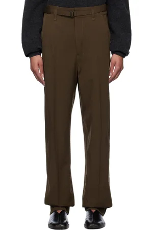 LEMAIRE Brown Belted Soft Tailored Trousers