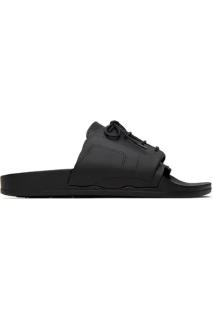Maison Margiela Black Lace-Up Slides