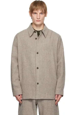 STUDIO NICHOLSON Beige Deck Wool Shirt