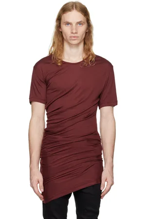 JULIUS Burgundy Drape T-shirt