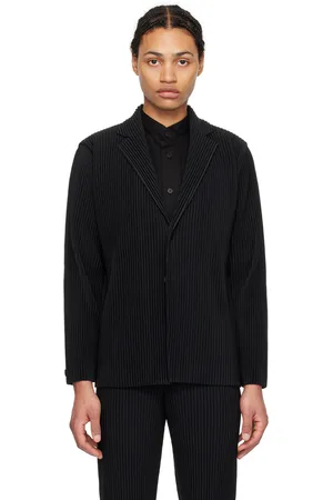 Issey Miyake Black Tailored Pleats 1 Blazer
