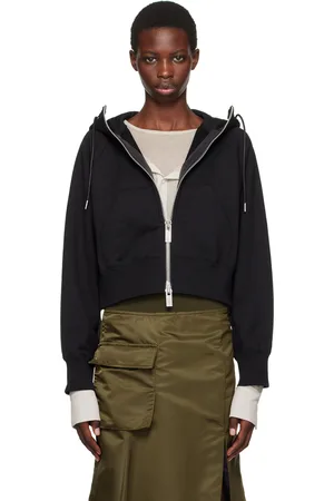 SACAI Black Zip Hoodie