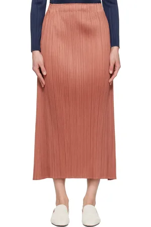 PLEATS PLEASE ISSEY MIYAKE Brown Monthly Colors December Maxi Skirt