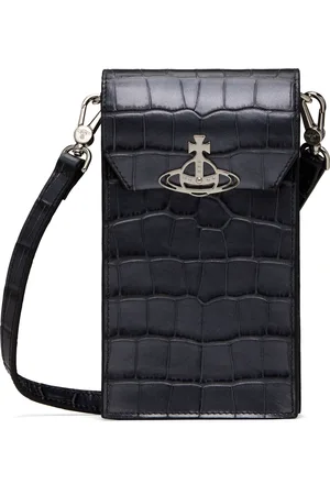Vivienne Westwood Gray Crocodile Phone Pouch