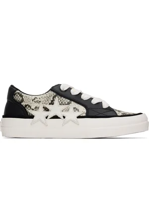 AMIRI Black & Beige Snake Sunset Skate Low Sneakers