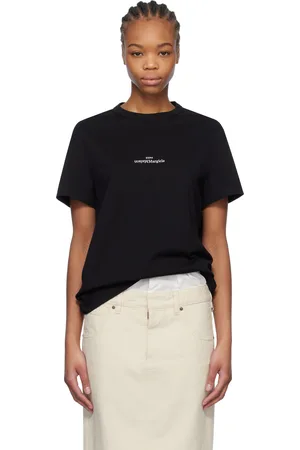 Maison Margiela Black Distorted Logo T-shirt