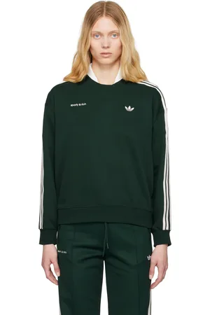 Sporty & Rich Green adidas Originals Edition Track Crewneck Sweatshirt