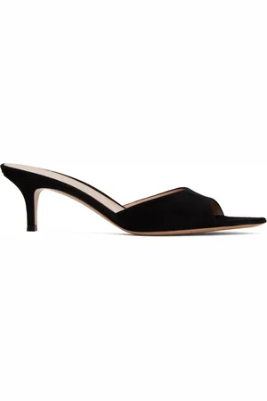 Gianvito Rossi Black Pointed Heeled Sandals