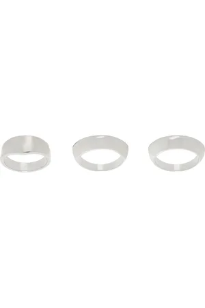Sophie Buhai Silver Disc & Dimple Ring Set