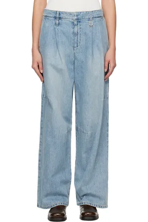 WOOYOUNGMI Blue One-Tuck Wide Jeans