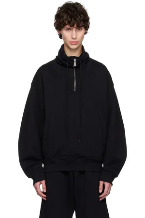Helmut Lang Black Funnel Neck Sweatshirt