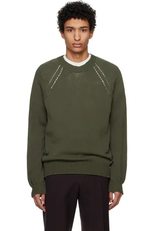 Jil Sander Green Seamless Sweater