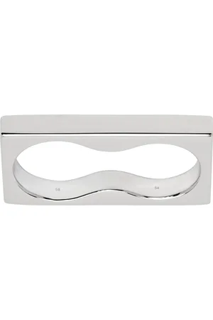 TOM WOOD Silver Square Double Ring