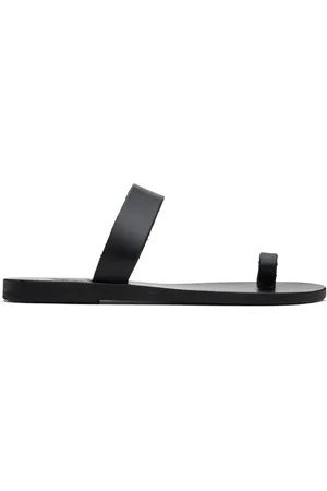 Ancient Greek Sandals Black Thalia Sandals
