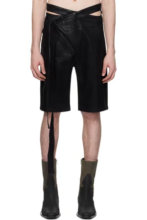 OTTOLINGER SSENSE Exclusive Black Signature Wrap Denim Shorts
