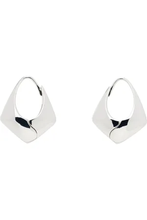 Sophie Buhai Silver Large Pyramid Hoop Earrings