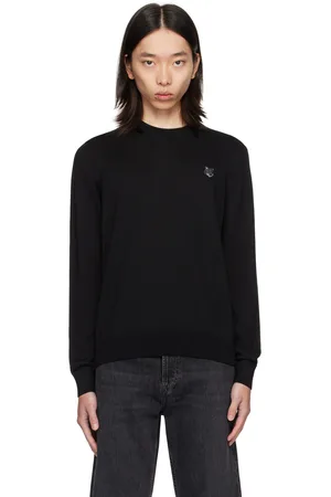 Maison Kitsuné Black Bold Fox Head Sweater
