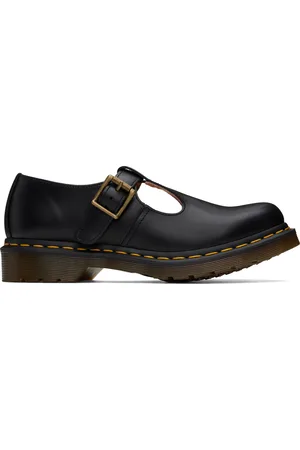 Dr. Martens Black Polley Smooth Leather Mary Jane Loafers