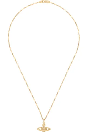 Vivienne Westwood Gold Mini Bas Relief Orb Pendant Necklace