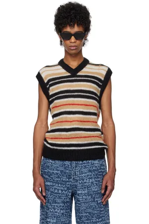 Marni Black & Beige Fuzzy Wuzzy Vest