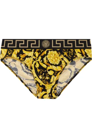 VERSACE Black & Gold Barocco Briefs