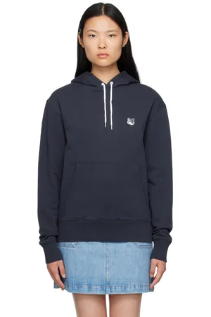 Maison Kitsuné Navy Fox Head Hoodie