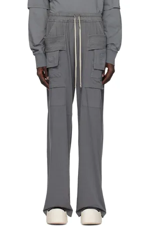 Rick Owens Gray Porterville Creatch Wide Drawstring Cargo Pants