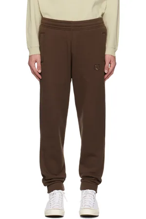 Maison Kitsuné Brown Bold Fox Head Patch Sweatpants