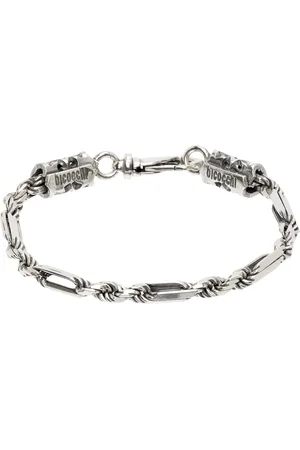 EMANUELE BICOCCHI Silver Figaro Rope Chain Bracelet
