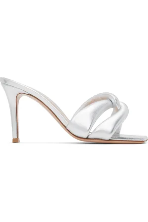 Gianvito Rossi Silver Amour Mules