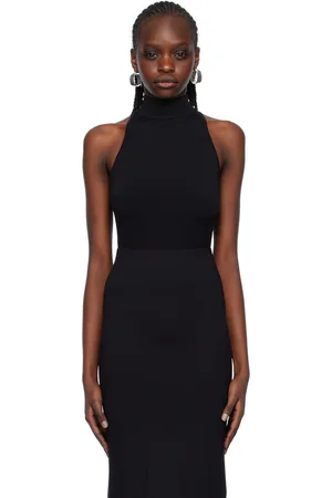 Alaïa Black Mock Neck Bodysuit