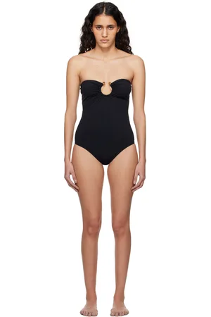 Bottega Veneta Black Knot Ring One-Piece Swimsuit