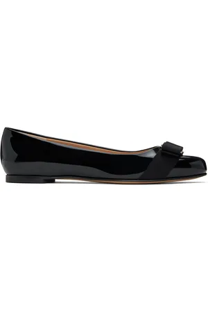 Salvatore Ferragamo Black Varina Ballerina Flats