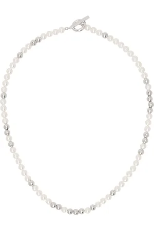 númbering Silver & White #9705 Necklace