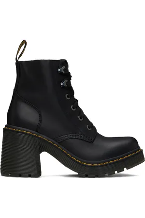 Dr. Martens Black Jesy Sendal Leather Lace Up Boots