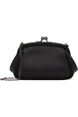 YOHJI YAMAMOTO Black Double Clasp Bag