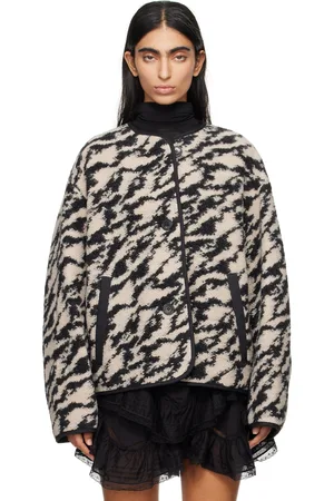 Isabel Marant Black & Beige Himala Reversible Jacket
