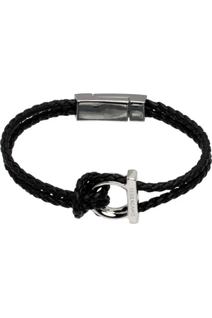 Salvatore Ferragamo Black Gancini Bracelet