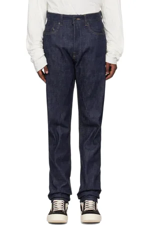 Rick Owens Indigo Porterville Detroit Cut Jeans