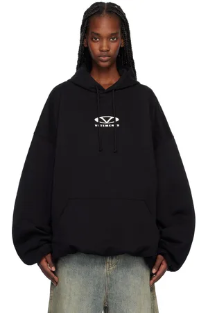 Vetements Black Oval Logo Hoodie