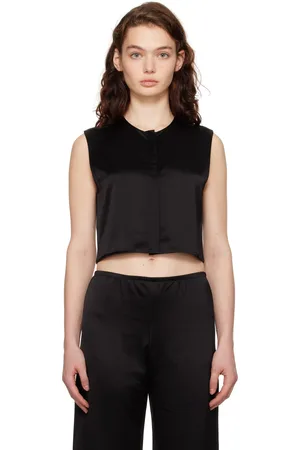 Leset Black Barb Crewneck Vest
