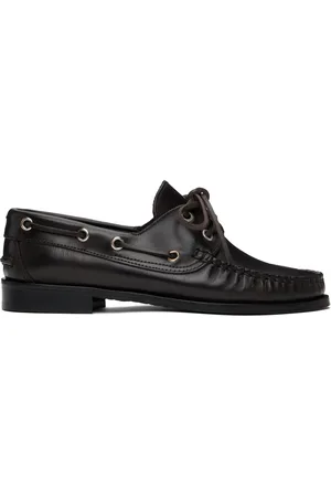 Aeyde Brown Harris Calfskin Loafers